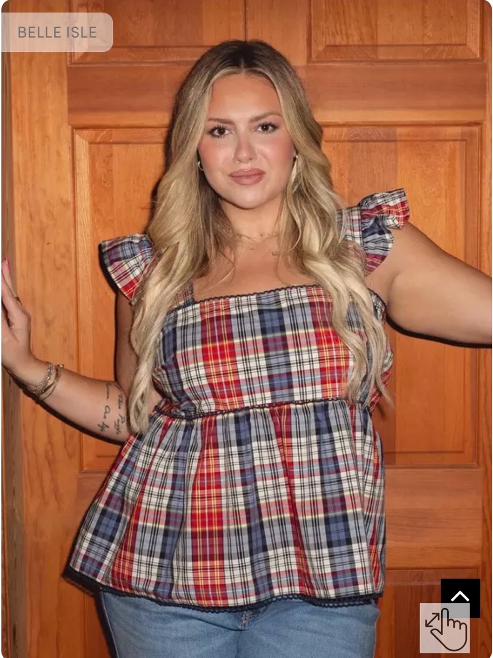 Torrid Plaid Ruffle Top